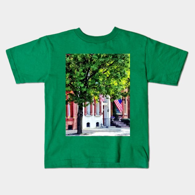 Harrisburg PA - Quiet Harrisburg Street Kids T-Shirt by SusanSavad